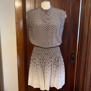 All Saints 100% silk Briary Flic dress gray ombré